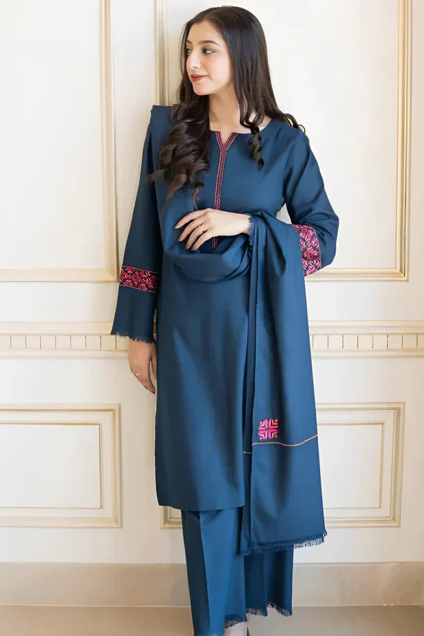 ASLING DHANK EMBROIDERD UNSTICH 3pc (WA-655)