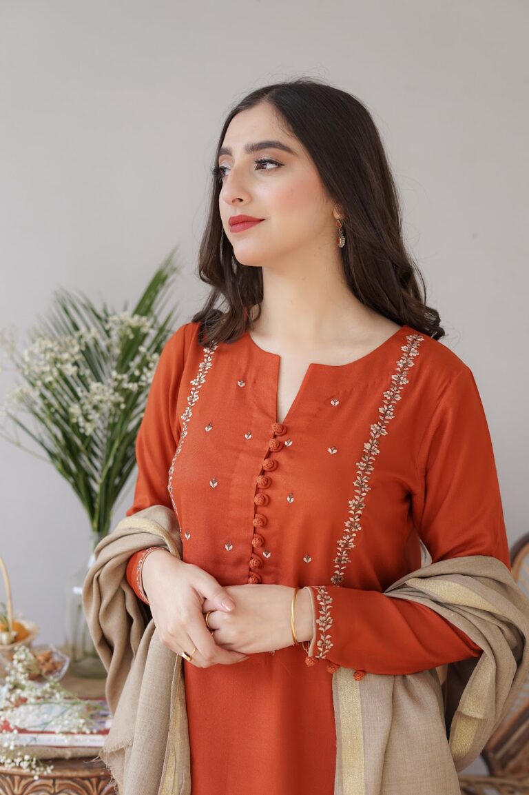 ASLING DHANAK EMBROIDERD UNSTICH 3pc (WA-768)