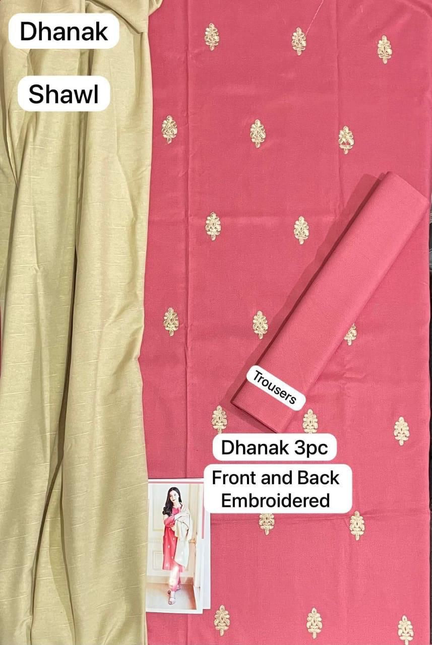 ASLING DHANAK EMBROIDERD UNSTICH 3pc (WA-655)