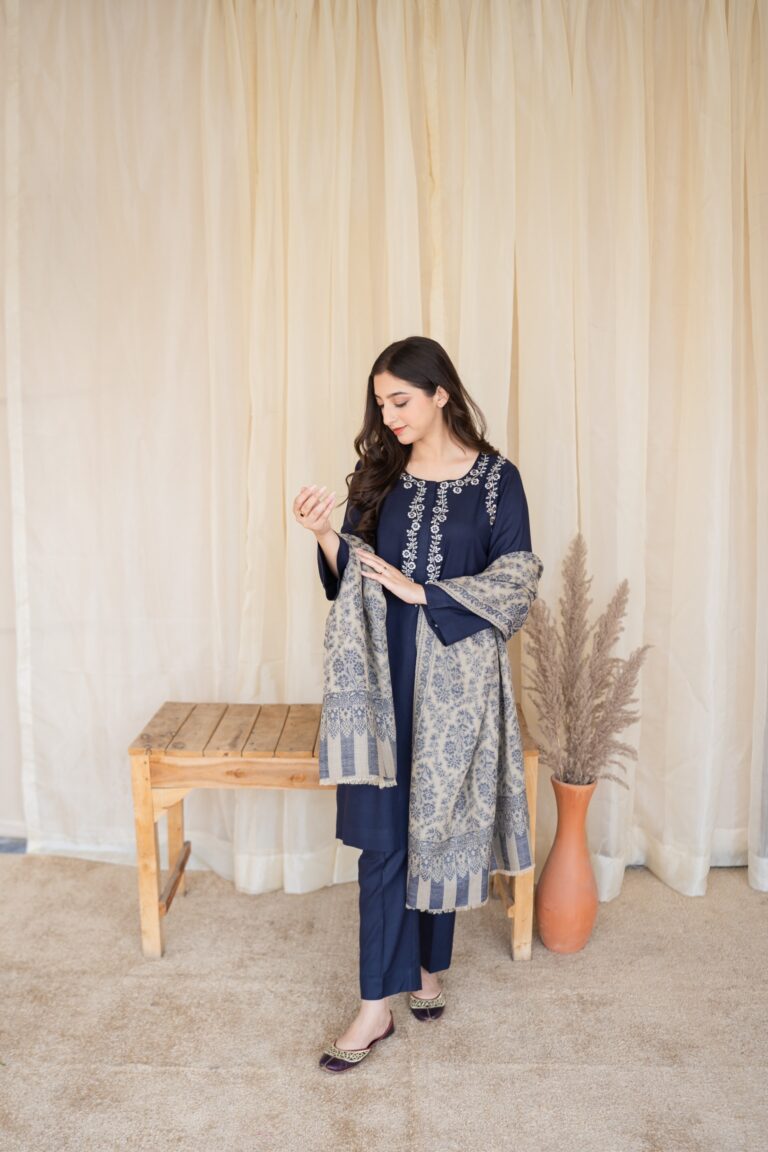 ASLING DHANAK EMBROIDERD UNSTICH 3pc (WA-585)