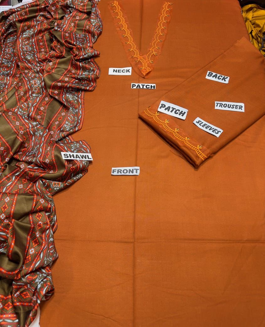 ASLING DHANAK EMBROIDERD UNSTICH 3pc (WA-577)