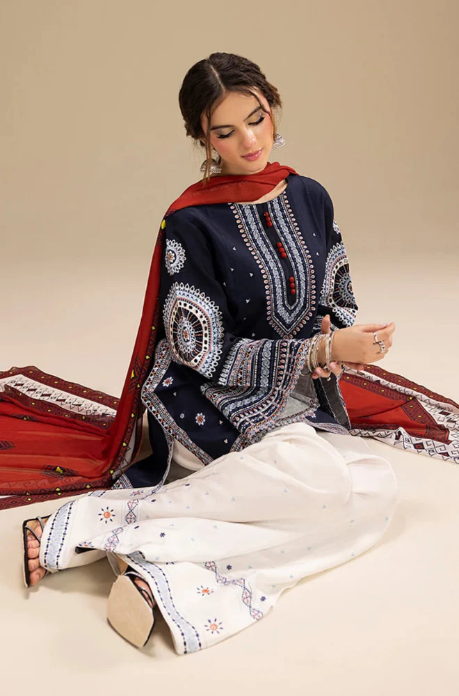 JAZMINE HEAVY EMBROIDERED DHANAK 3pc (WA-1966)