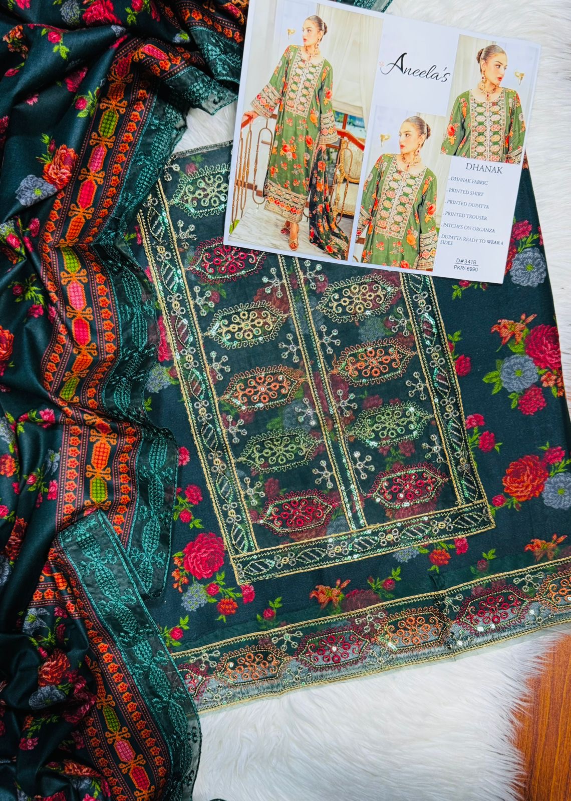 “ANEELAS” MOST DEMANDING ARTICAL LINEN UNSTICH 3PC IS NOW AVAILABLE (WA-765)