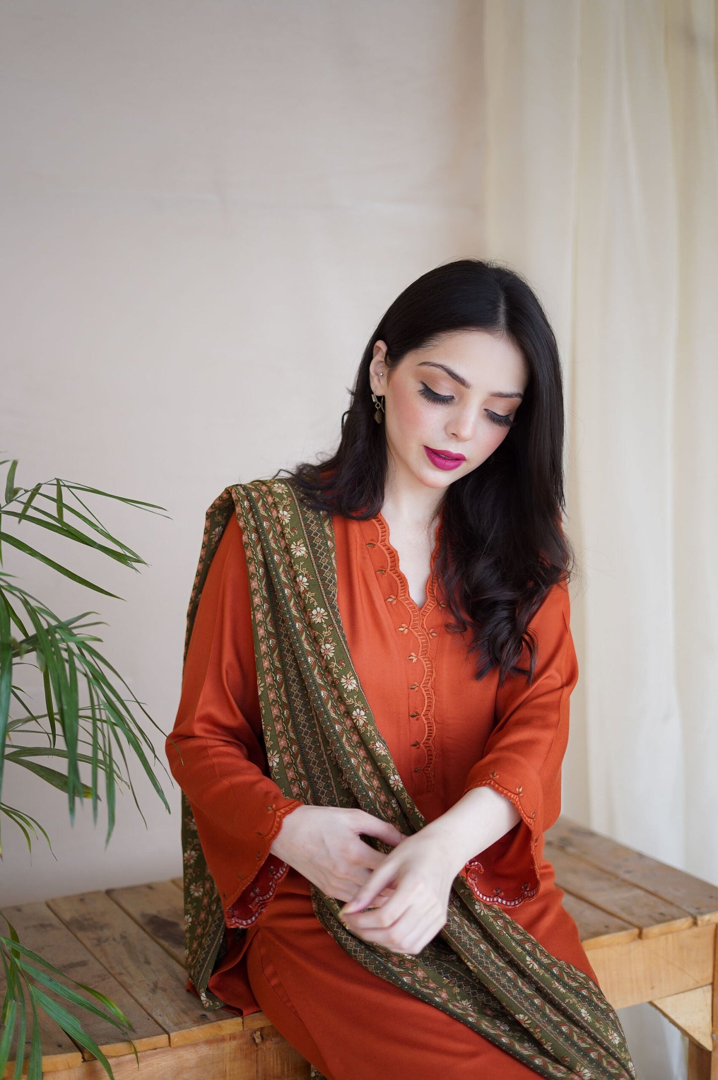 ASLING DHANAK EMBROIDERD UNSTICH 3pc (WA-577)