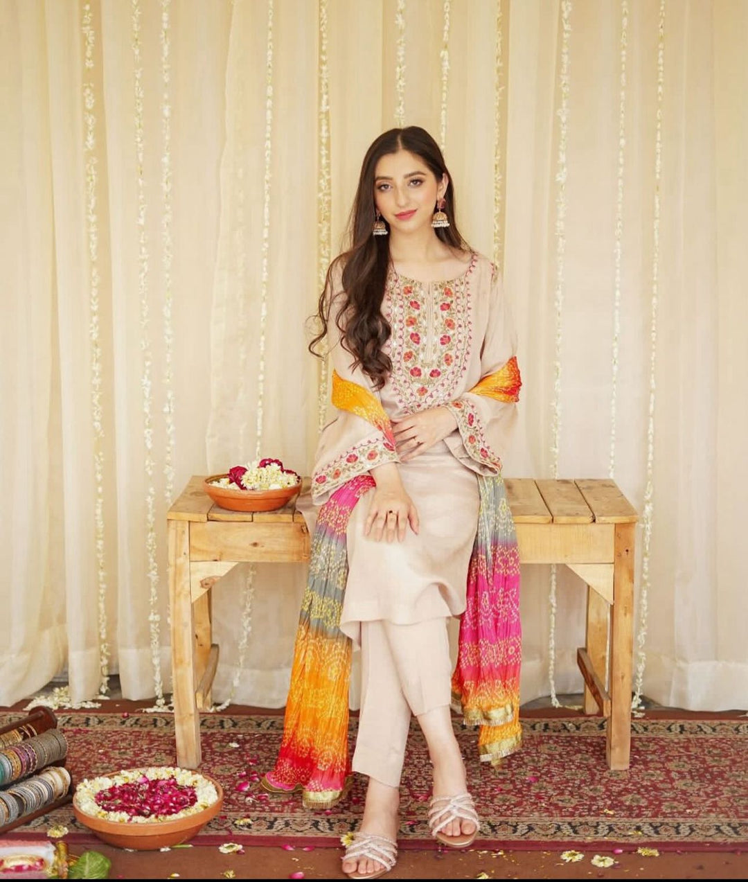 ASLING DHANAK EMBROIDERD UNSTICH 3pc (WA-946)
