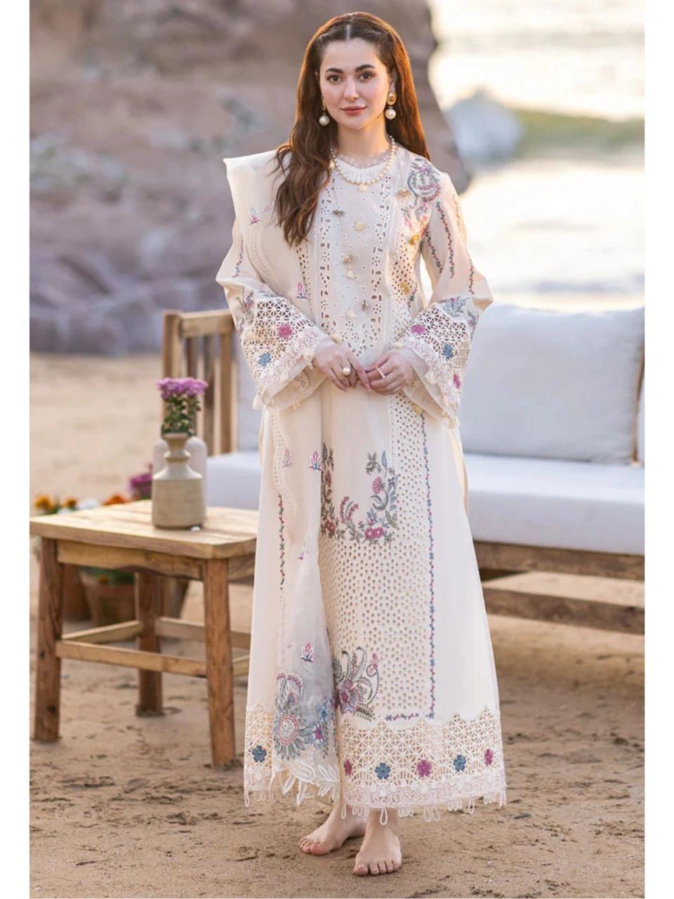 BAROUQE DHANK EMBROIDERD UNSTICH 3pc(WA-765)