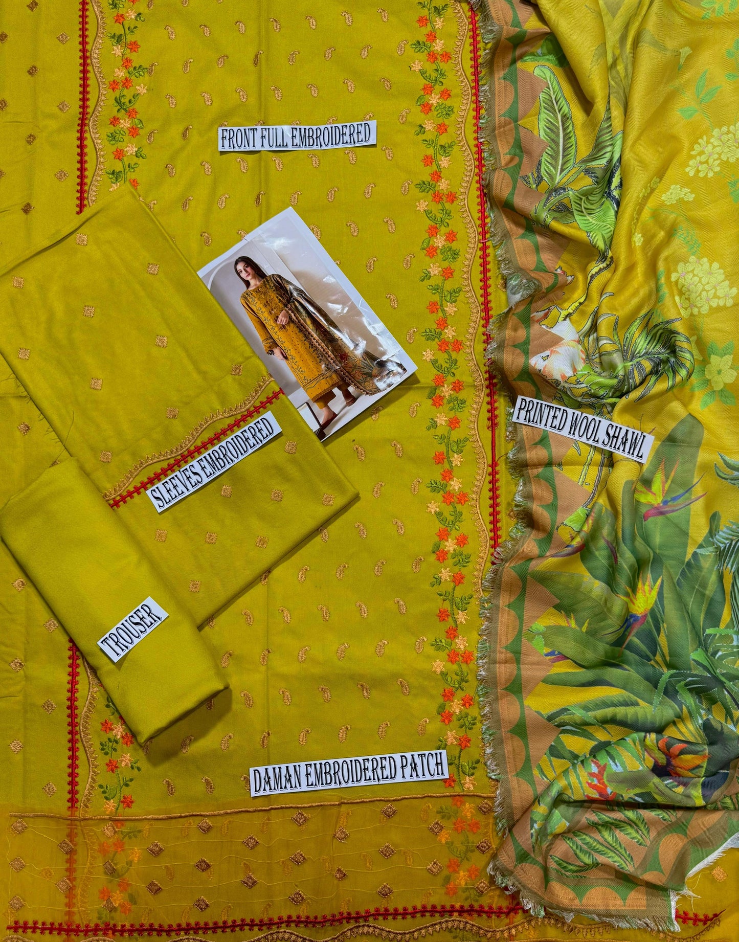 SOBIYA NAZIR-HEAVY EMBROIDERED DHANAK UNSTICHED 3PC (WA-654)