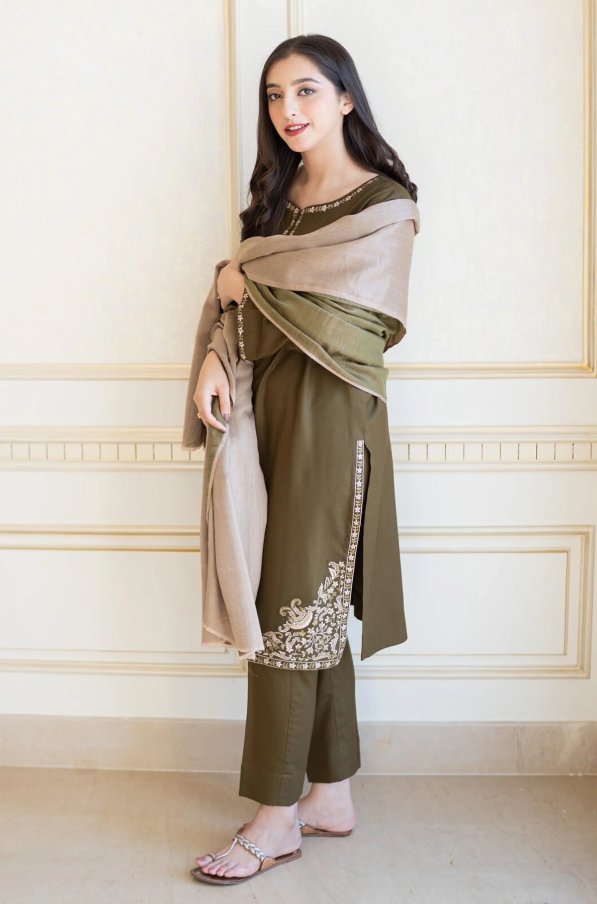 ASLING DHANAK EMBROIDERD UNSTICH 3pc (WA-722)