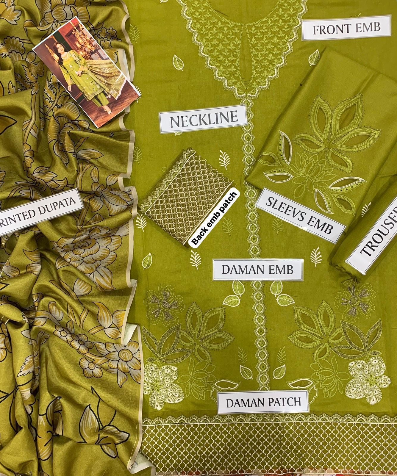 SHE EDGE EMBROIDERD LAWN UNSTICH 3PC (WA-640)