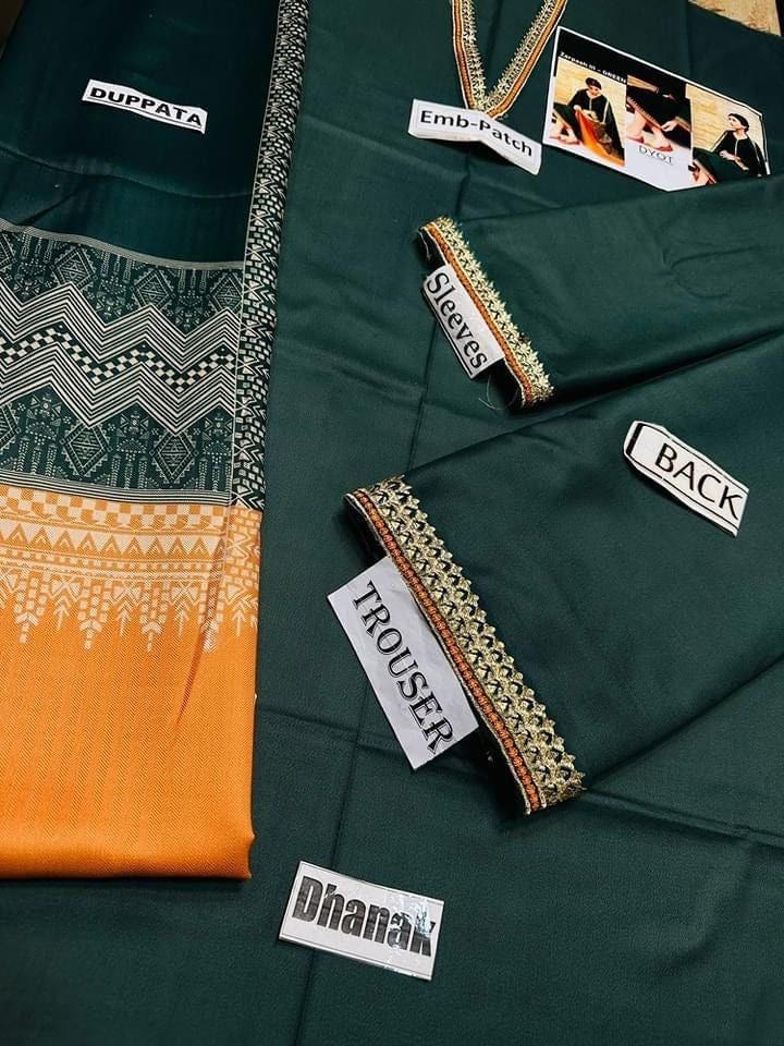 ASLING DHANAK EMBROIDERD UNSTICH 3pc (WA-375)