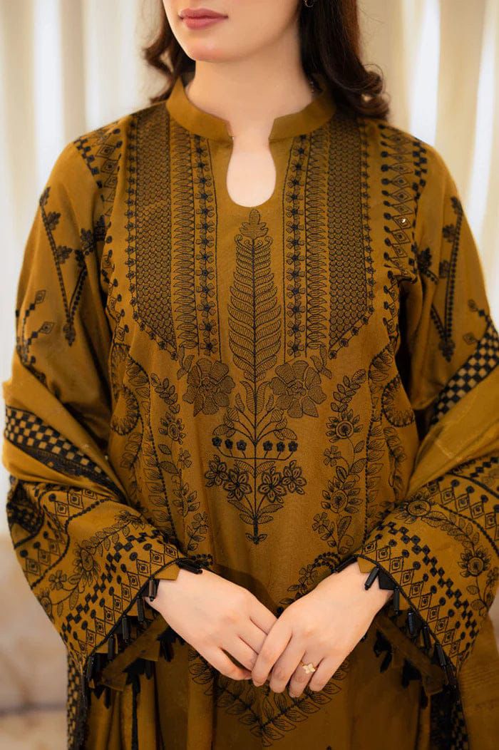 URGE DHANAK EMBROIDERD UNSTICHED 3pc DHANAK EMBROIDERED SHAWL (WA-650)