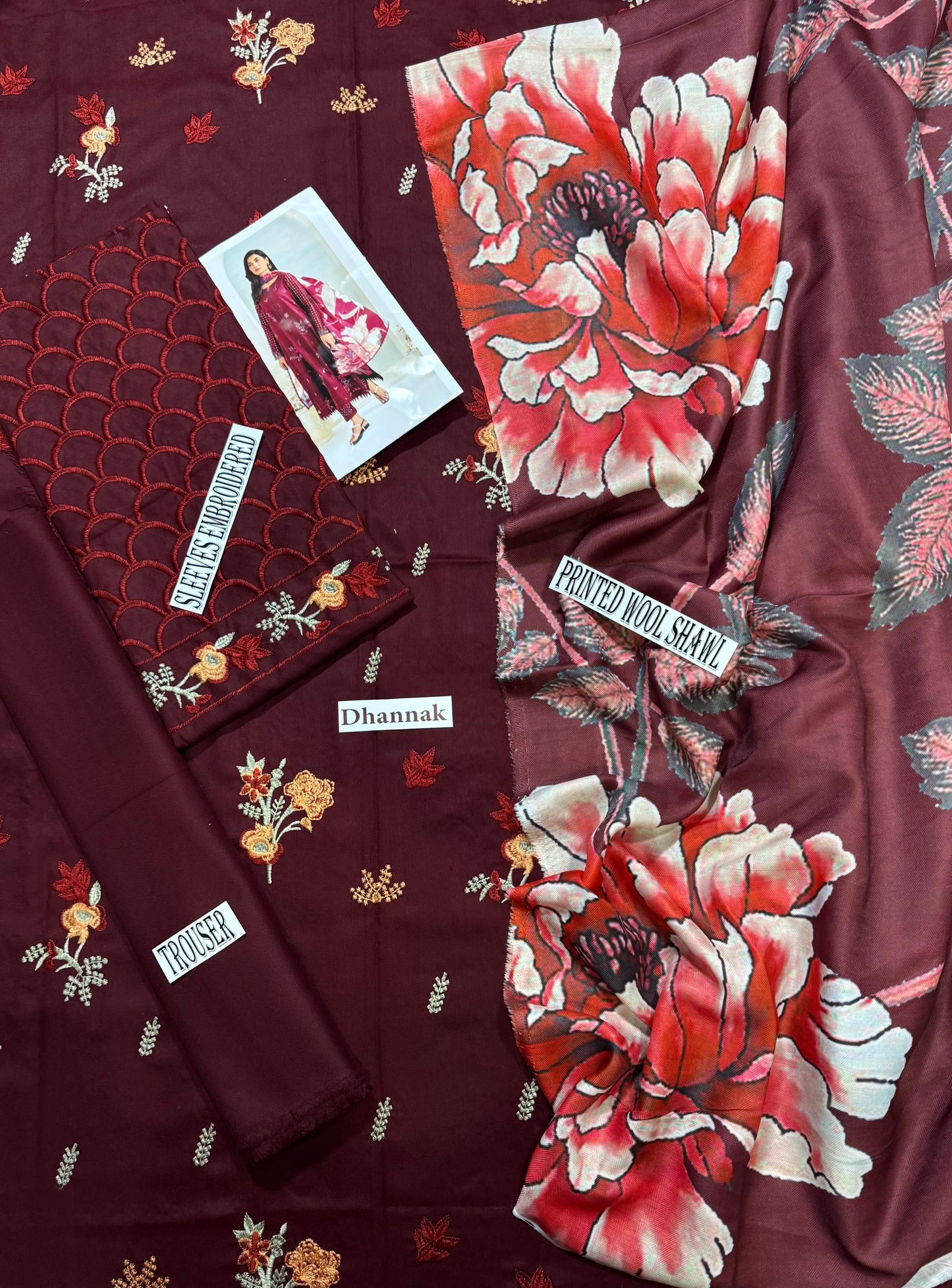 LIME LIGHT-DHANK EMBROIDERD UNSTICH 3pc(WA-1999)