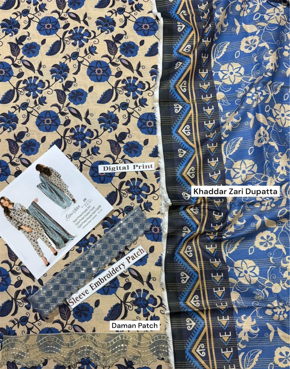CROOS STICH-KHADDAR UNSTICH 3pc(WA-655)