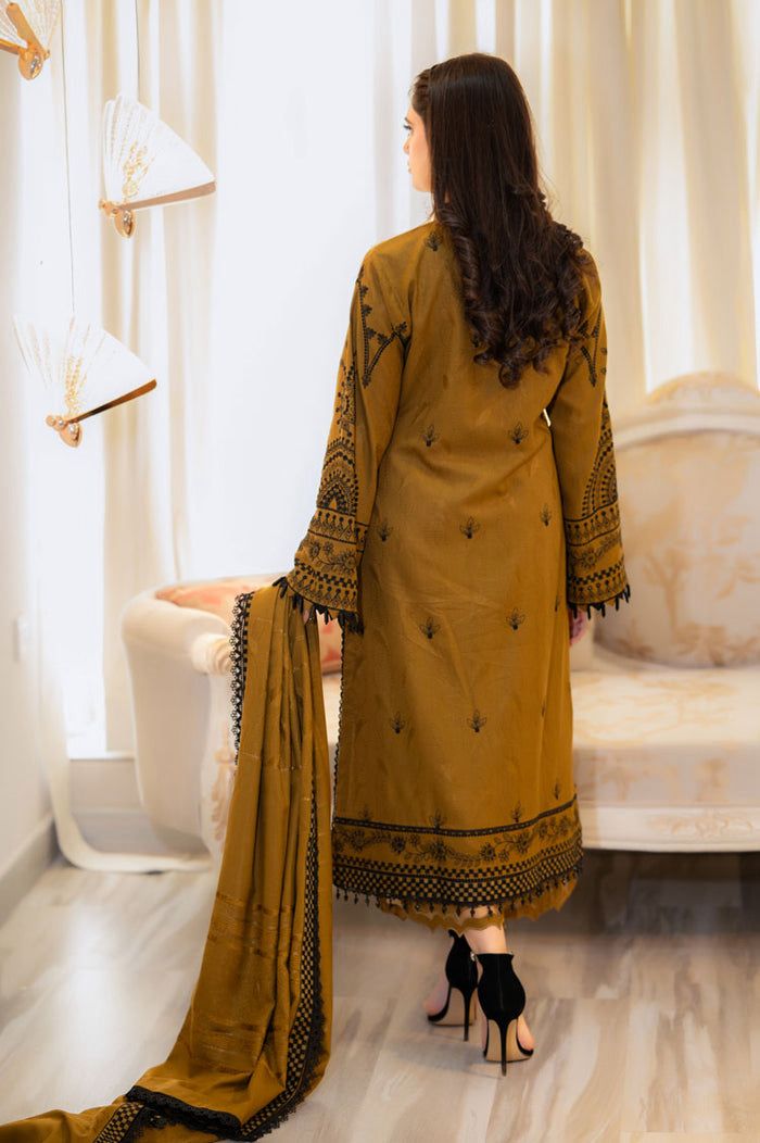 URGE DHANAK EMBROIDERD UNSTICHED 3pc DHANAK EMBROIDERED SHAWL (WA-650)