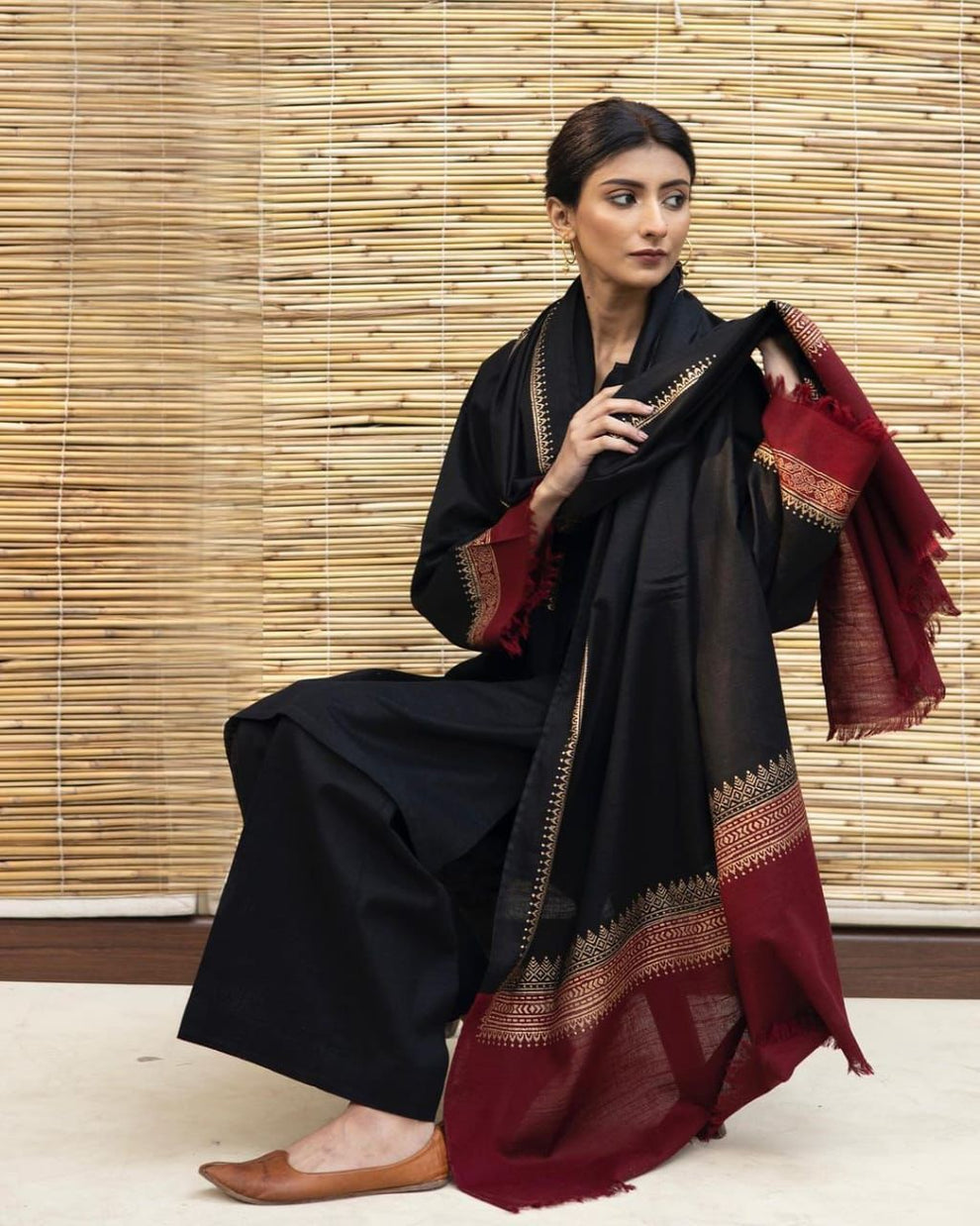 ASLING DHANAK EMBROIDERD UNSTICH 3pc (WA-734)