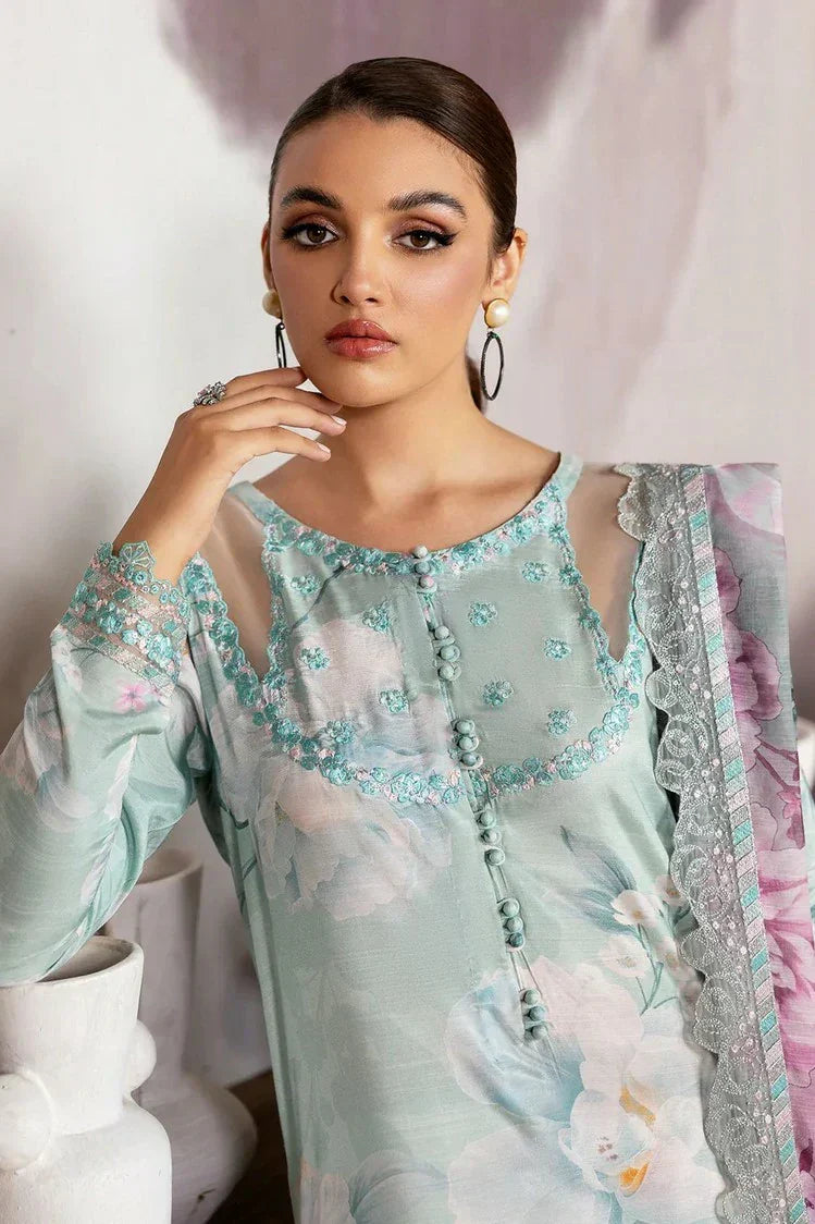 BAROQUE-FEROZY BLOOM-PRINTED EMBROIDERED LAWN 3PC (SL1655)