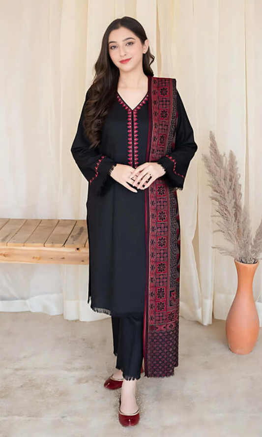 ASLING DHANAK EMBROIDERD UNSTICH 3pc (WA-855)