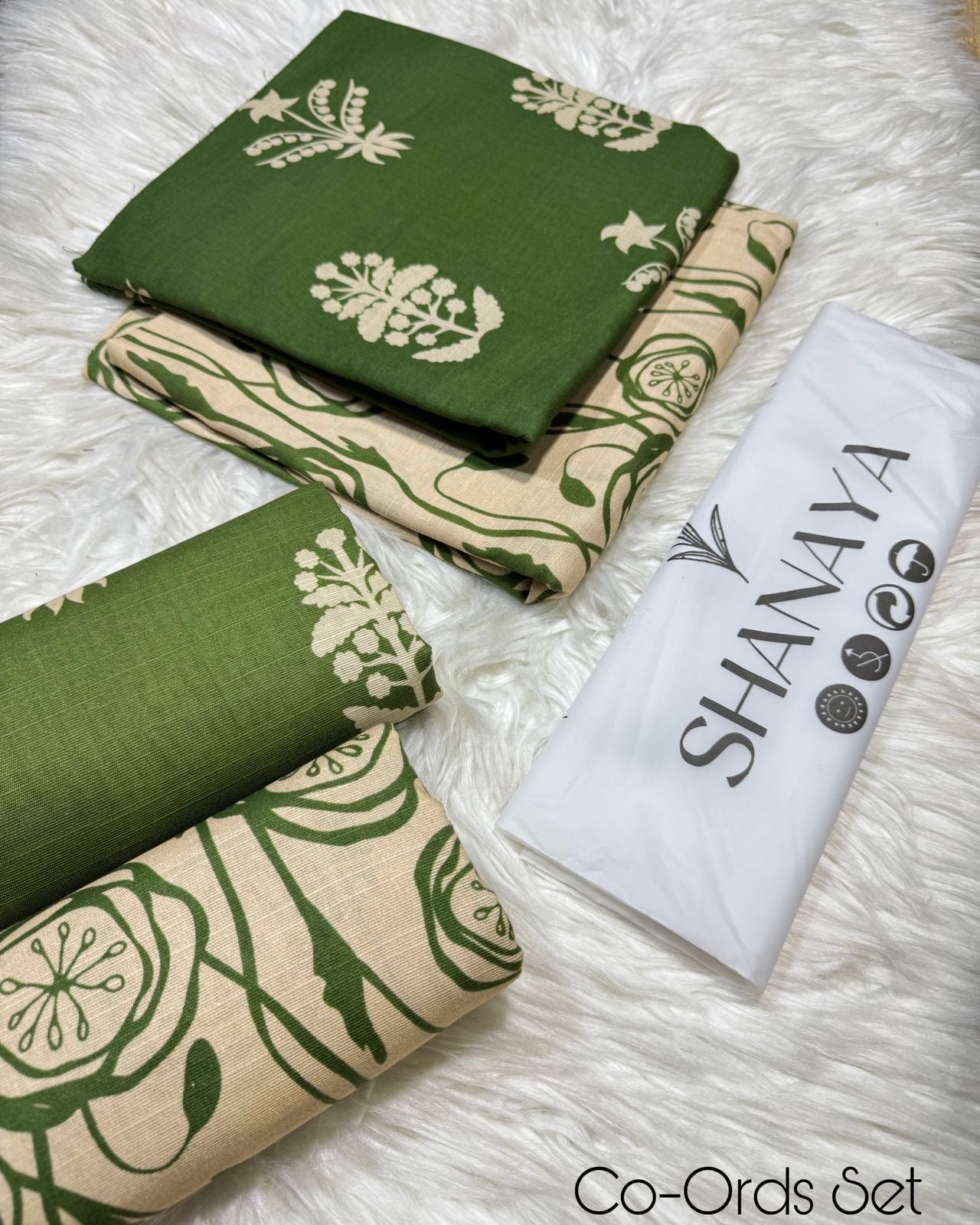 SHANAYA 2PC KHADDAR CORD-SET (GREEN)