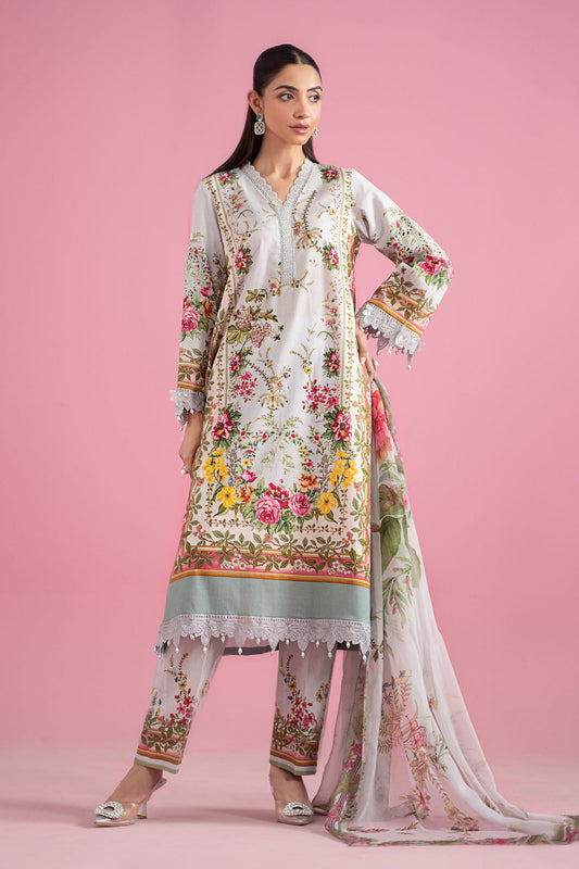 MARIA B PRINT EMBROIDERED LAWN 3pc SL-2605B