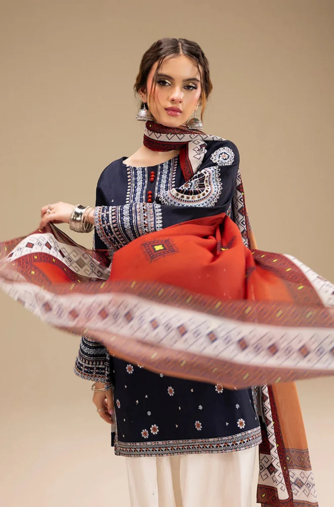 JAZMINE HEAVY EMBROIDERED DHANAK 3pc (WA-1966)