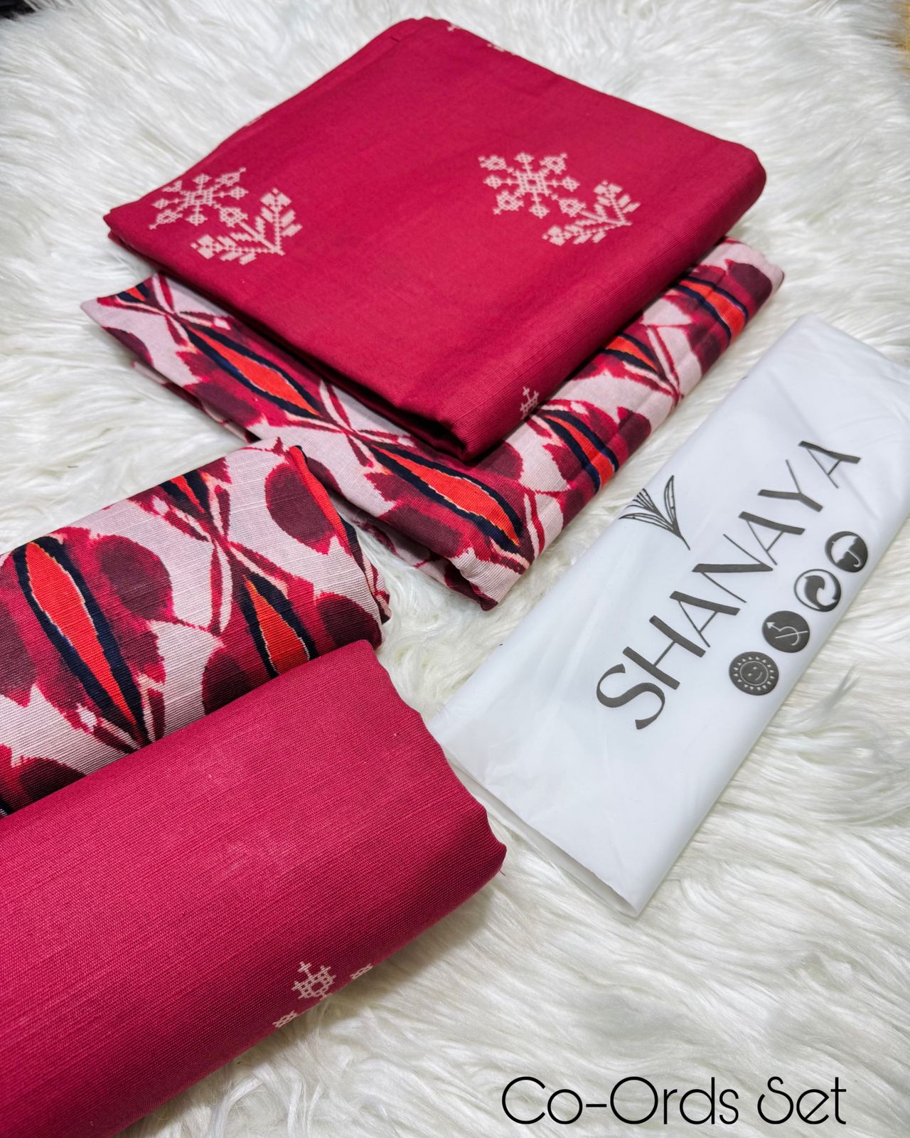 SHANAYA KHADDAR 2PC CORD-SET (RED)