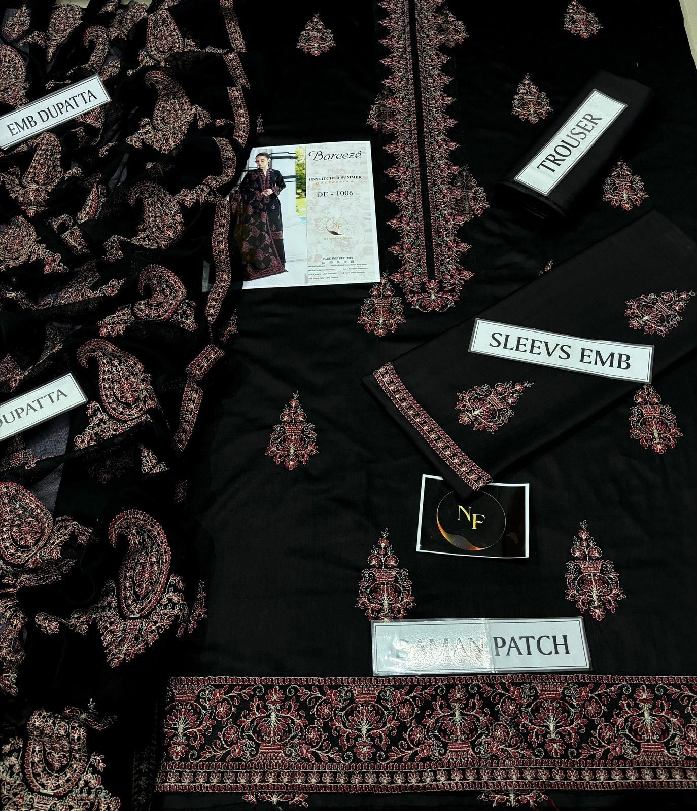 MOST DEMANDING ARTICAL BAREEZE EMBROIDERD LAWN UNSTICH 3PC (WA-630)