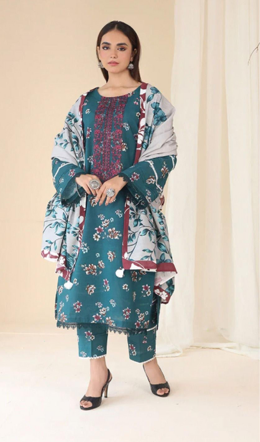 SHANAYA KHADDER UNSTICH 3pc(WA-550)