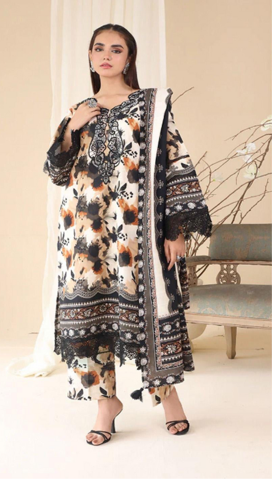 SHANAYA KHADDER UNSTICH 3pc(WA-812)