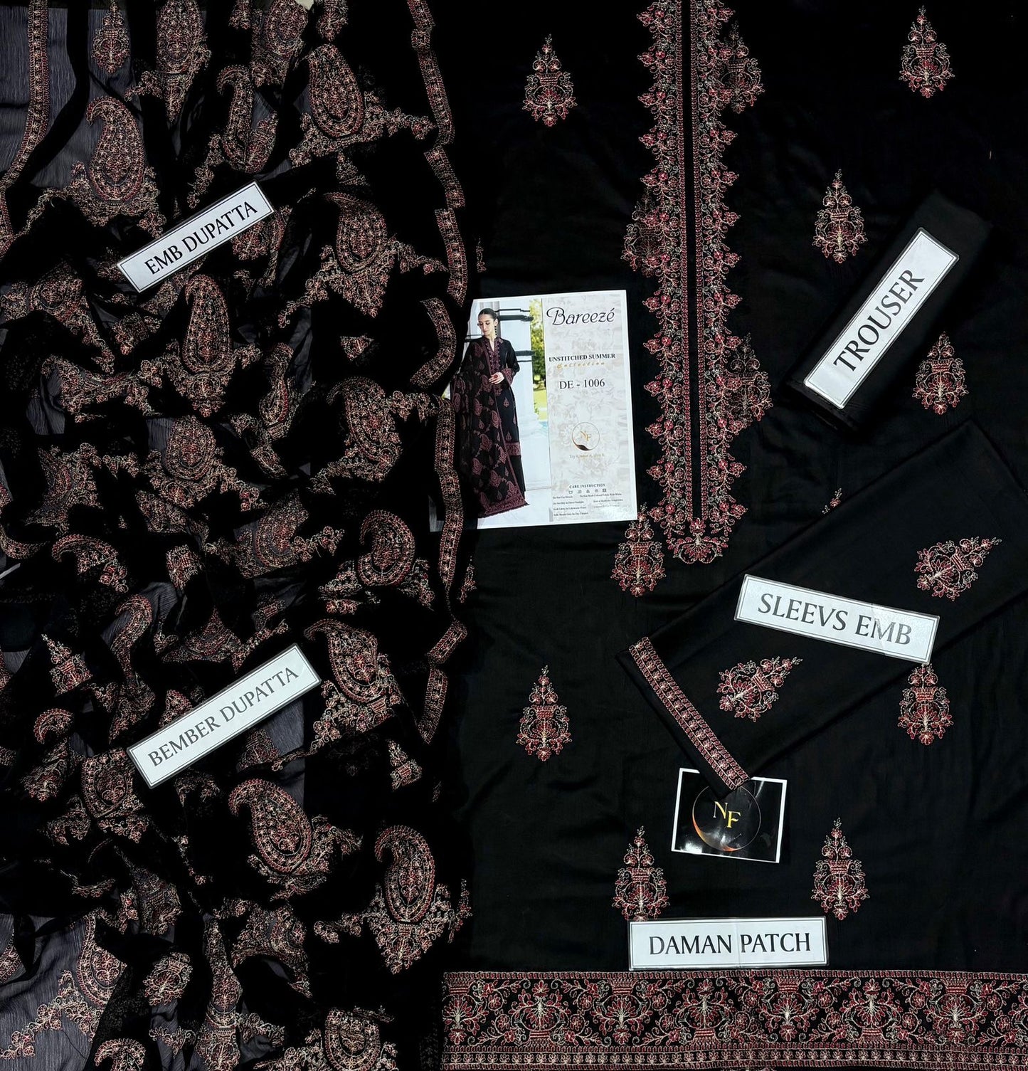 MOST DEMANDING ARTICAL BAREEZE EMBROIDERD LAWN UNSTICH 3PC (WA-630)