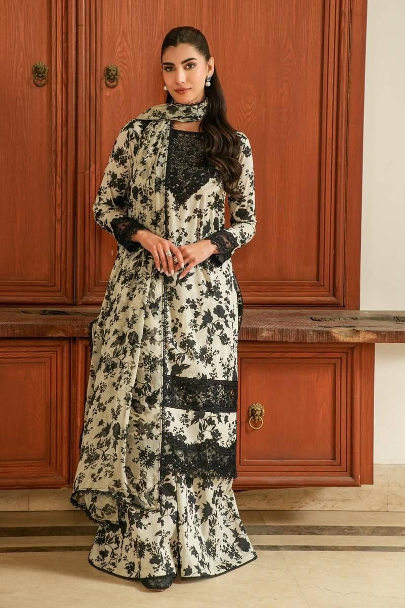 “ANEELA,S’ MOST DEMANDING ARTICAL LINEN UNSTICH 3PC IS NOW AVAILABLE (WA-560)