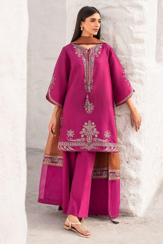KHUDA BAKSH DHANK EMBROIDERD UNSTICH 3pc(WA-785)