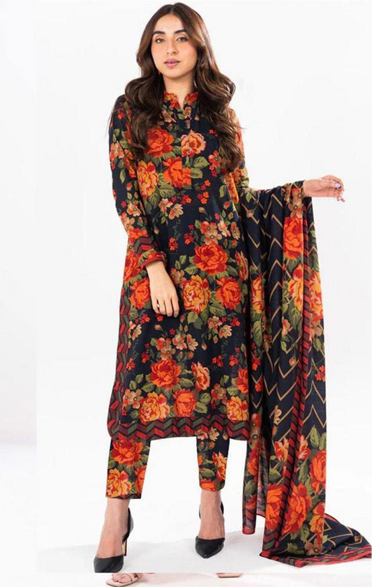 CROSS STICH-KHADDAR UNSTICH 3pc(WA-690)