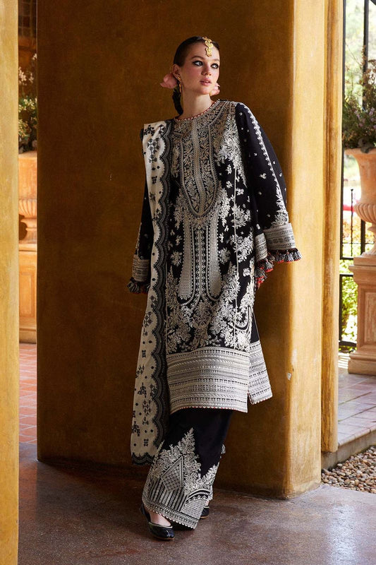HUSSAIN REHAR EMBROIDERD LAWN UNSTICH 3PC (WA-8934)