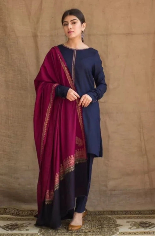 ASLING DHANAK EMBROIDERD UNSTICH 3pc (WA-990)