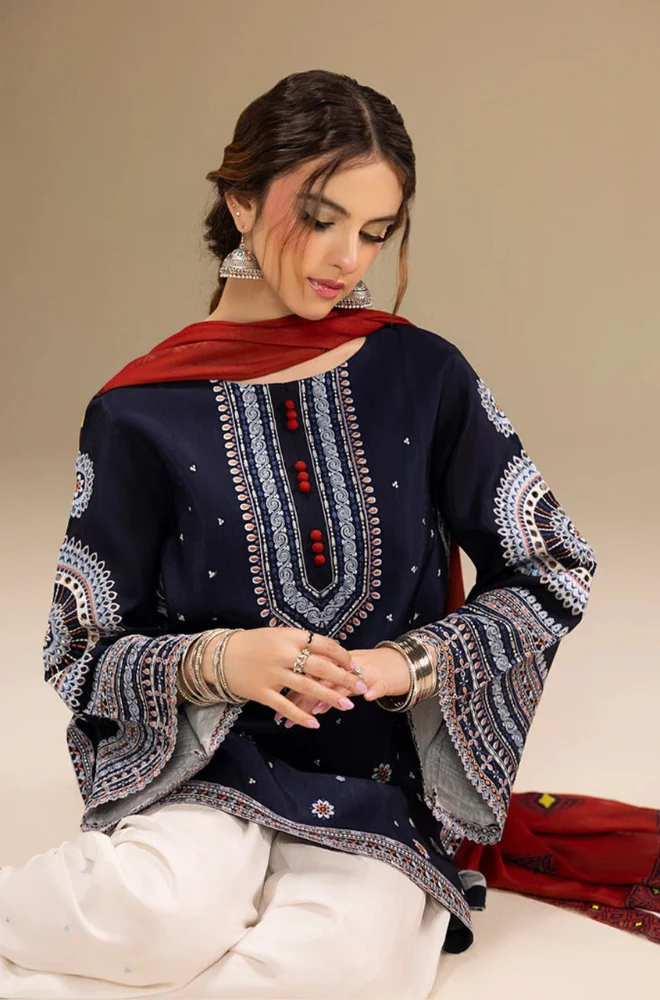 JAZMINE HEAVY EMBROIDERED DHANAK 3pc (WA-1966)