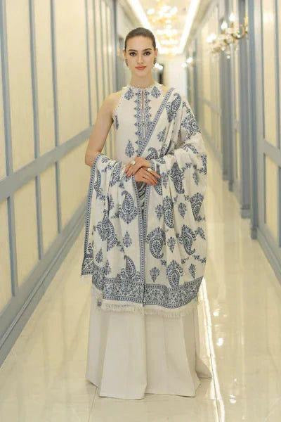 SAPPHAIRE DHANK EMBROIDERD UNSTICH 3pc (WA-880)