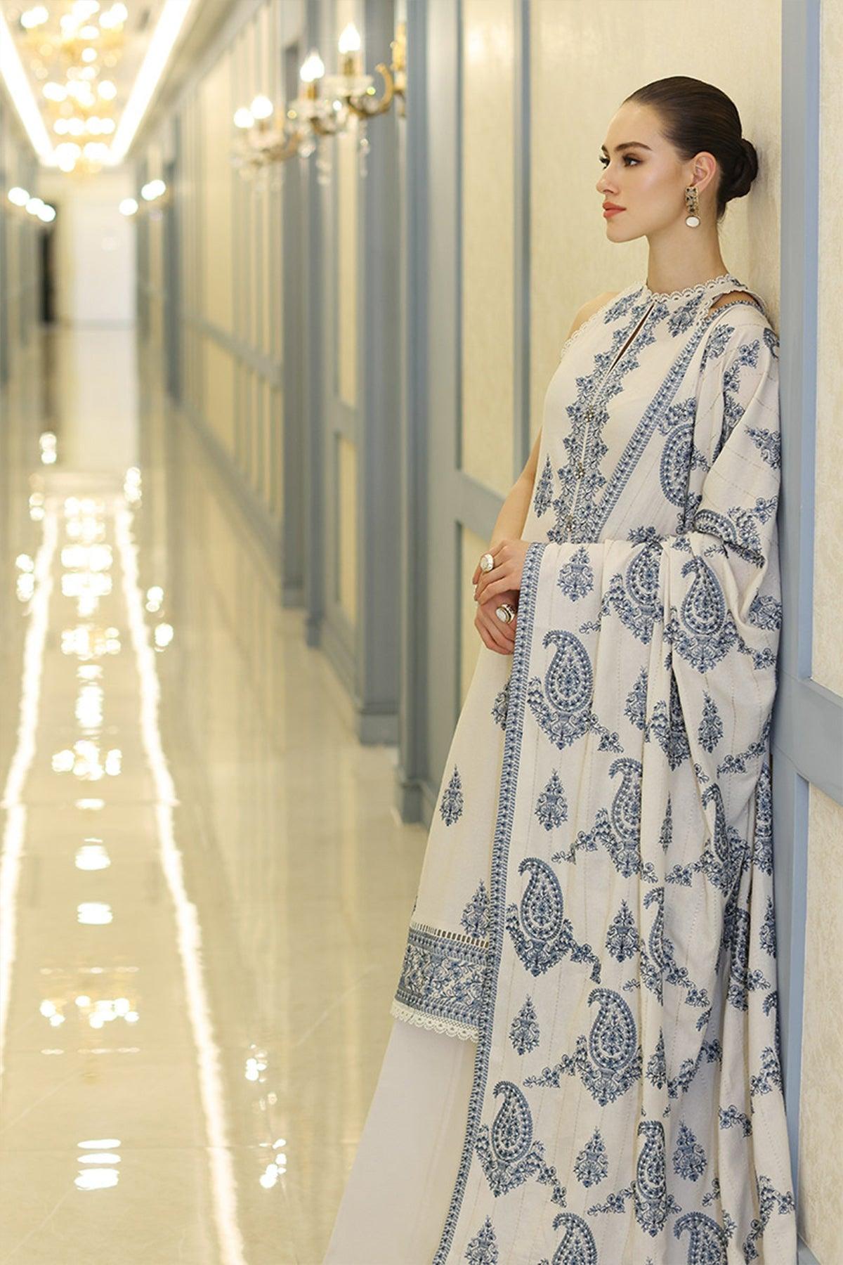 “BAREEZE” MOST DEMANDING ARTICAL DHANK EMBROIDERD UNSTICH 3PC (WA-75)