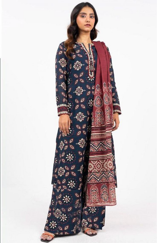 CROSS STICH-KHADDAR UNSTICH 3pc (WA-615)