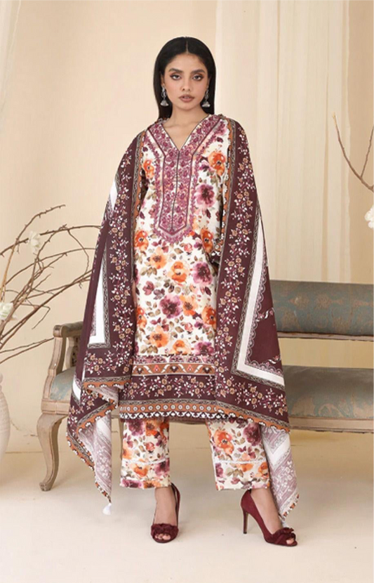 SHANAYA KHADDER UNSTICH 3pc(WA-333)