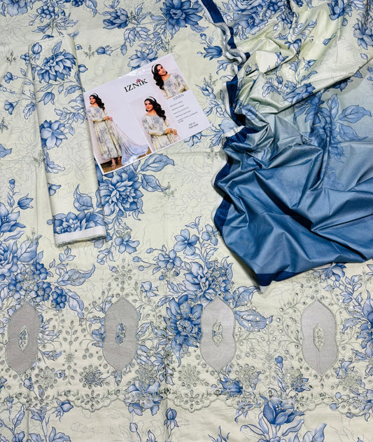 IZNIK APLIC WORK LINEN UNSTICH 3pc (WA-422)