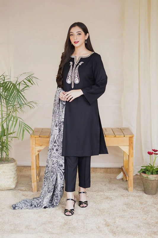 ASLING DHANAK EMBROIDERD UNSTICH 3pc (WA-444)