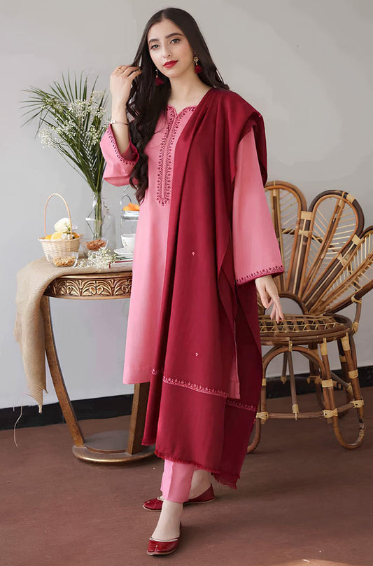 ASLING DHANAK EMROIDERD UNSTICH 3pc (WA-499)